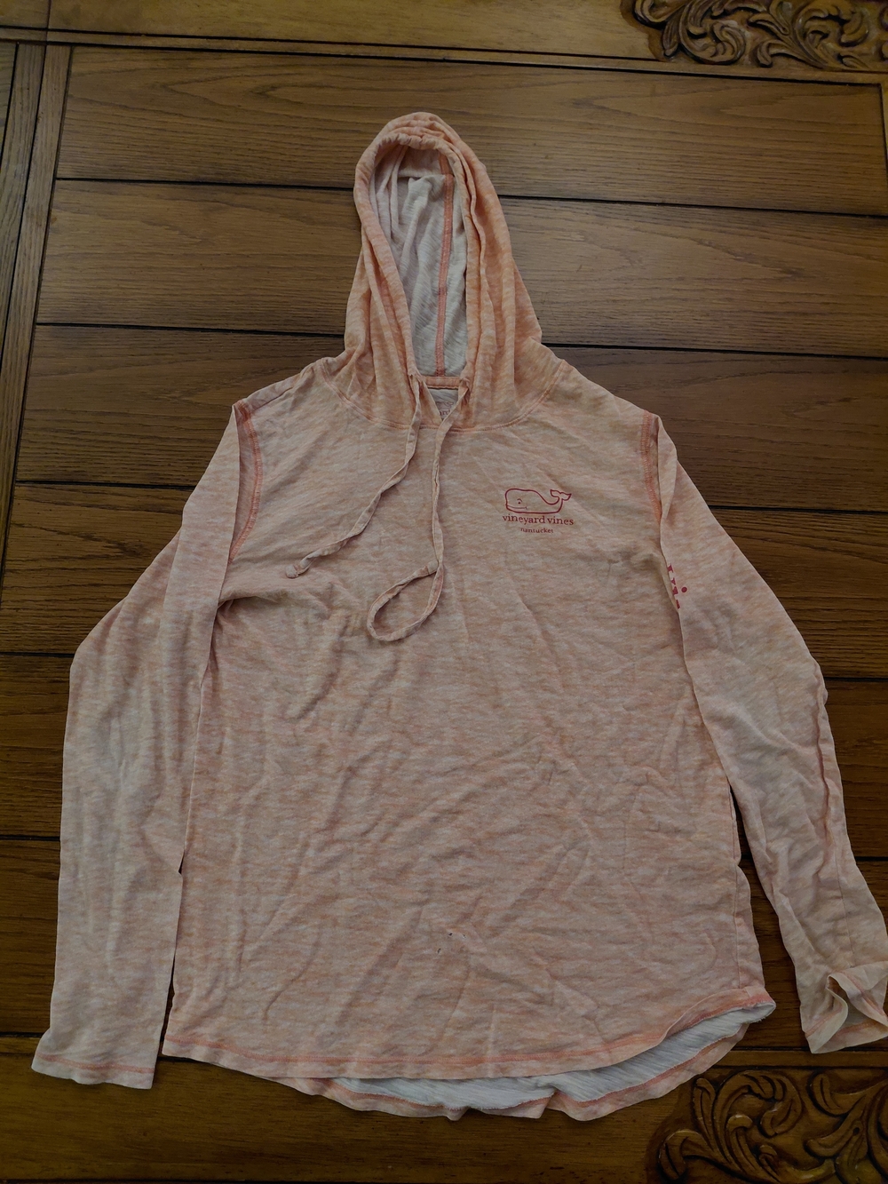 Vineyard Vines Lightweight Peach Hoodie Pullover